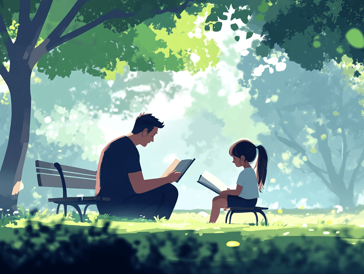 Parent reading with child